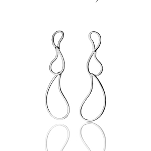 Paisley silver earrings