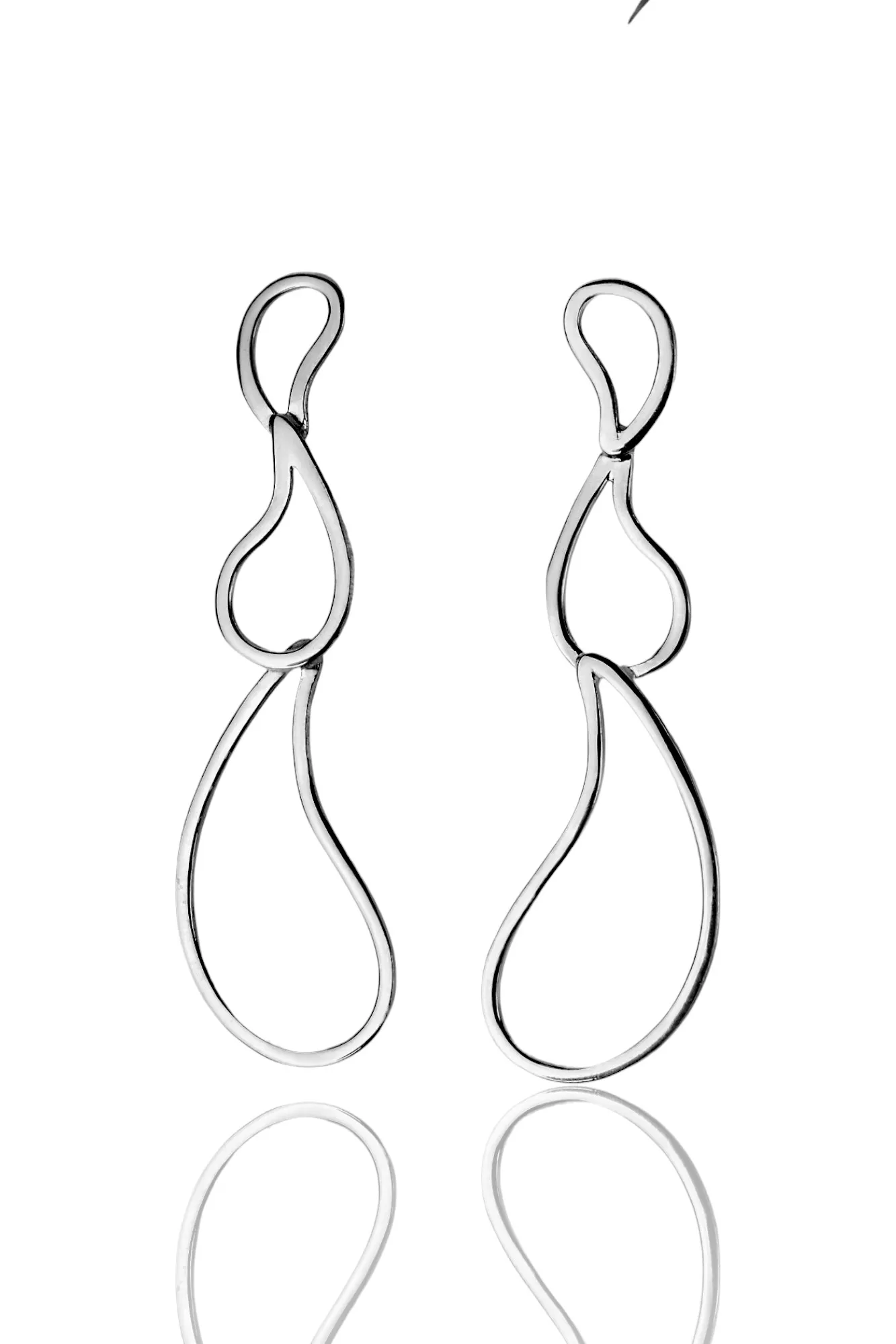 Paisley silver earrings