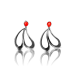 Carnelian paisley silver earrings thumbnail 1