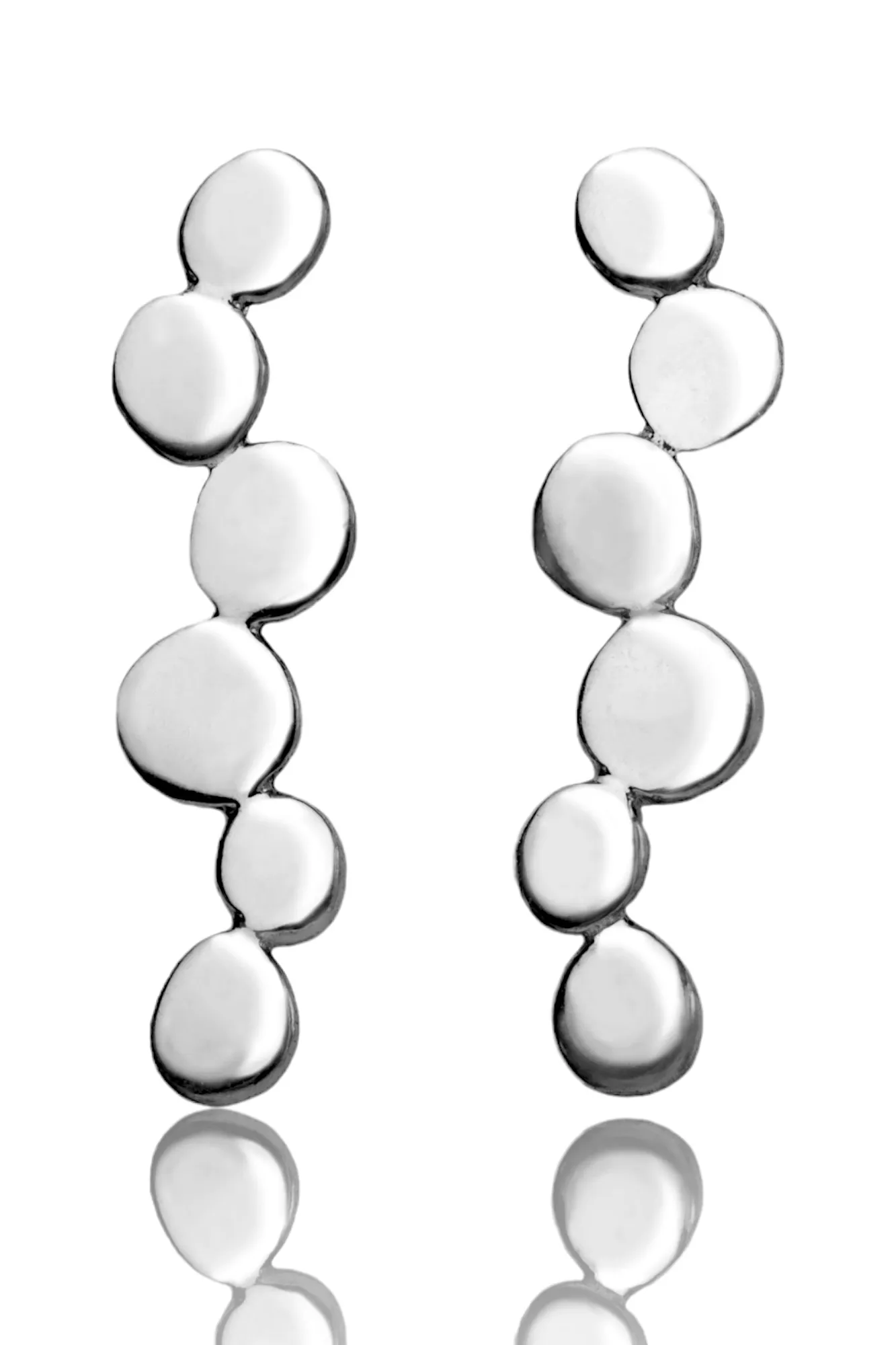 Bubbles silver earrings