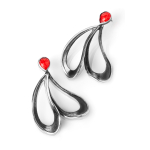 Carnelian paisley silver earrings thumbnail 3