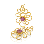 Coral ruby earrings thumbnail 2