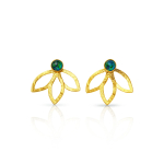 Azurite & Malachite leaves earrings thumbnail 1