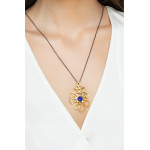 Coral lapis lazulis necklace thumbnail 2