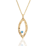 Leaf zircon necklace thumbnail 1