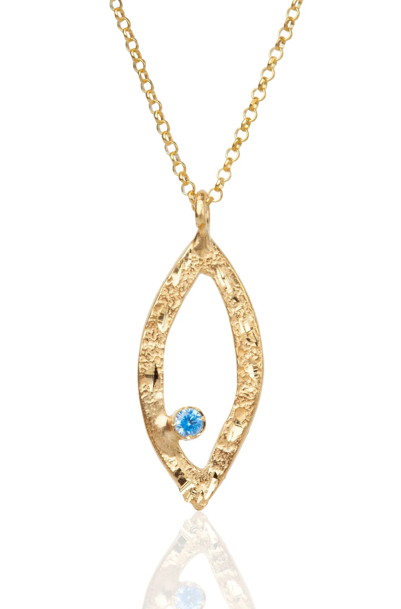 Leaf zircon necklace