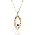 Leaf zircon necklace thumbnail 2