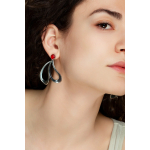 Carnelian paisley silver earrings thumbnail 2