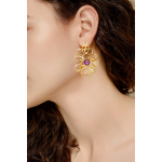 Coral ruby earrings thumbnail 4