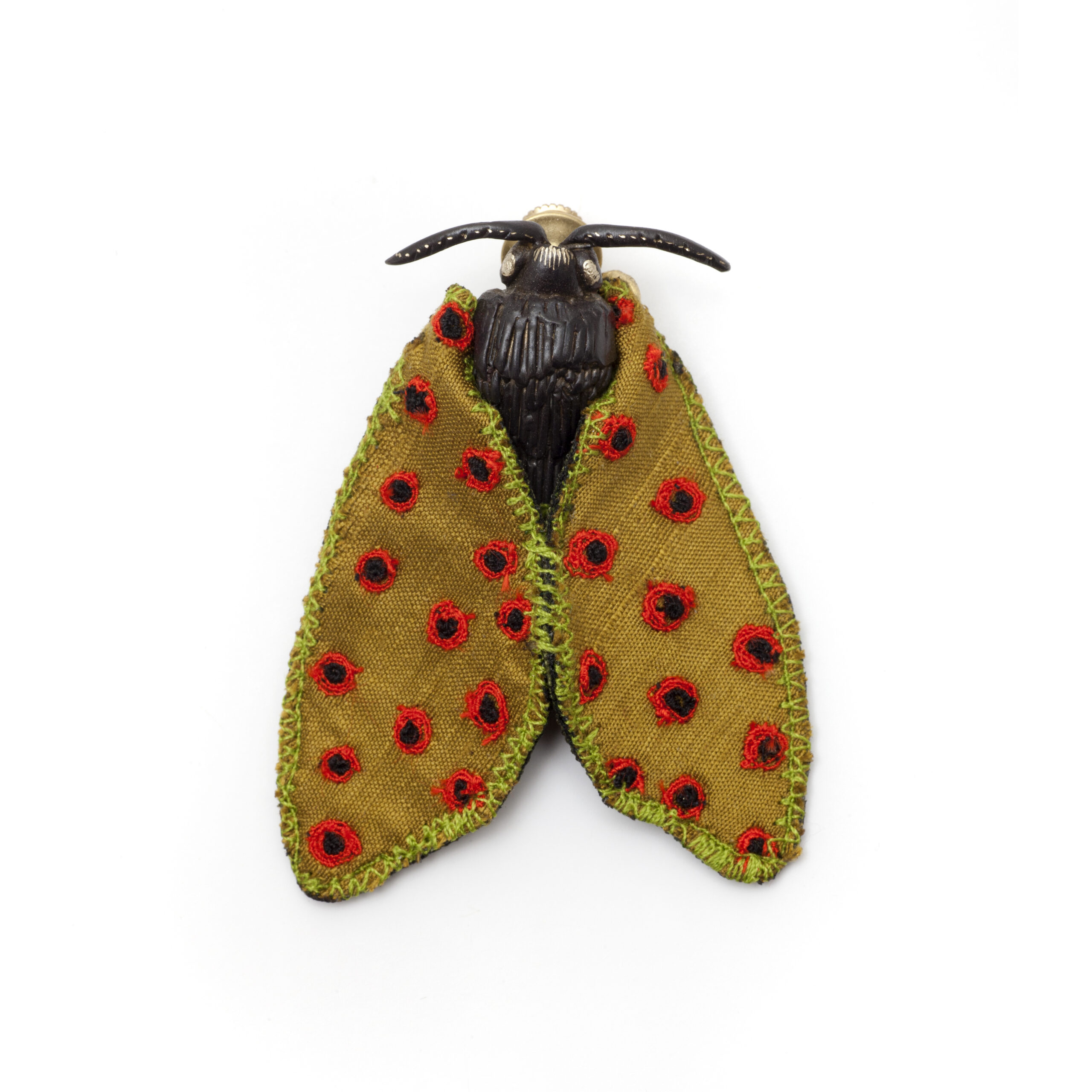 Green butterfly pin