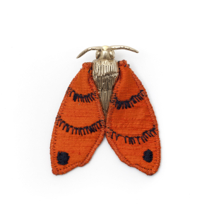 Orange butterfly pin