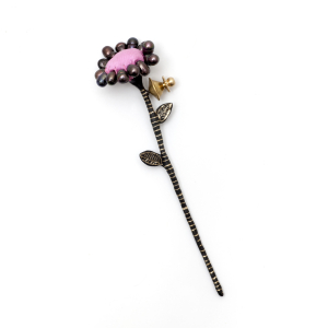 Pink flower pin
