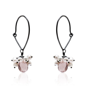 Rhodolites grape earrings