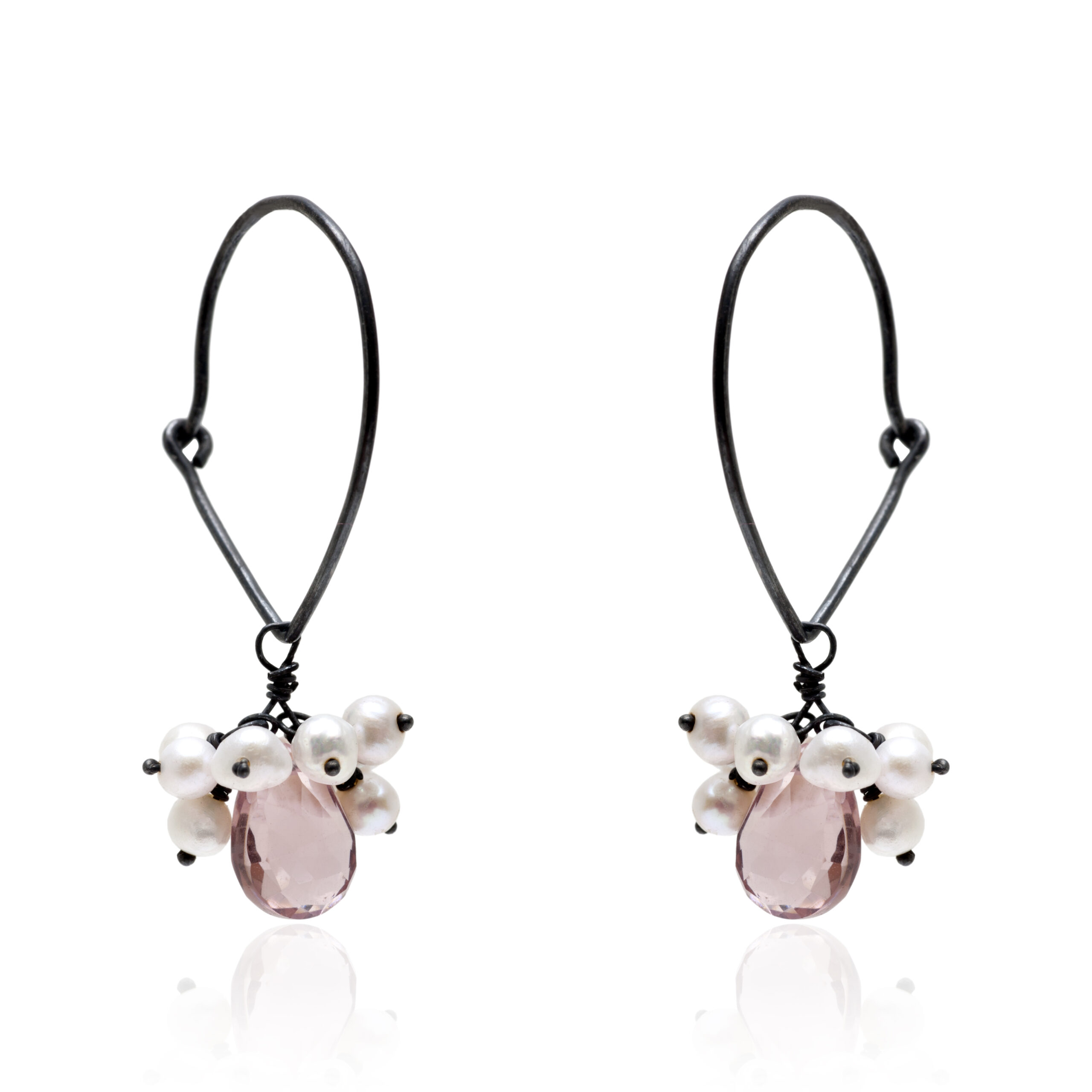Rhodolites grape earrings