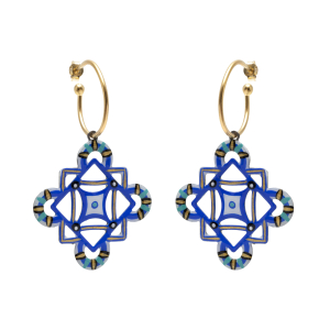 Geometric cross earrings
