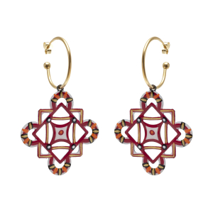 Geometric cross earrings