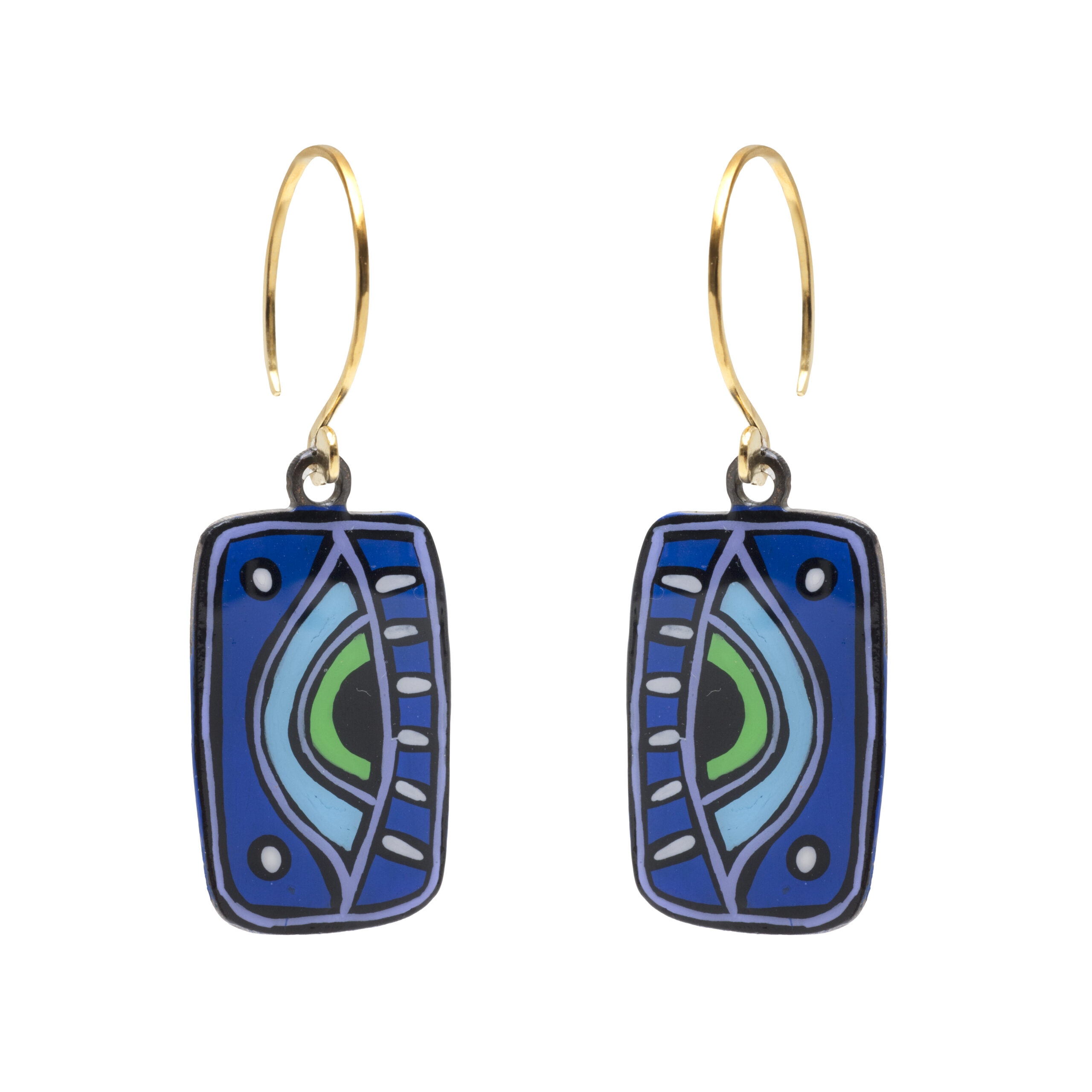 Blue eye earrings
