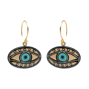 Eye earrings oval