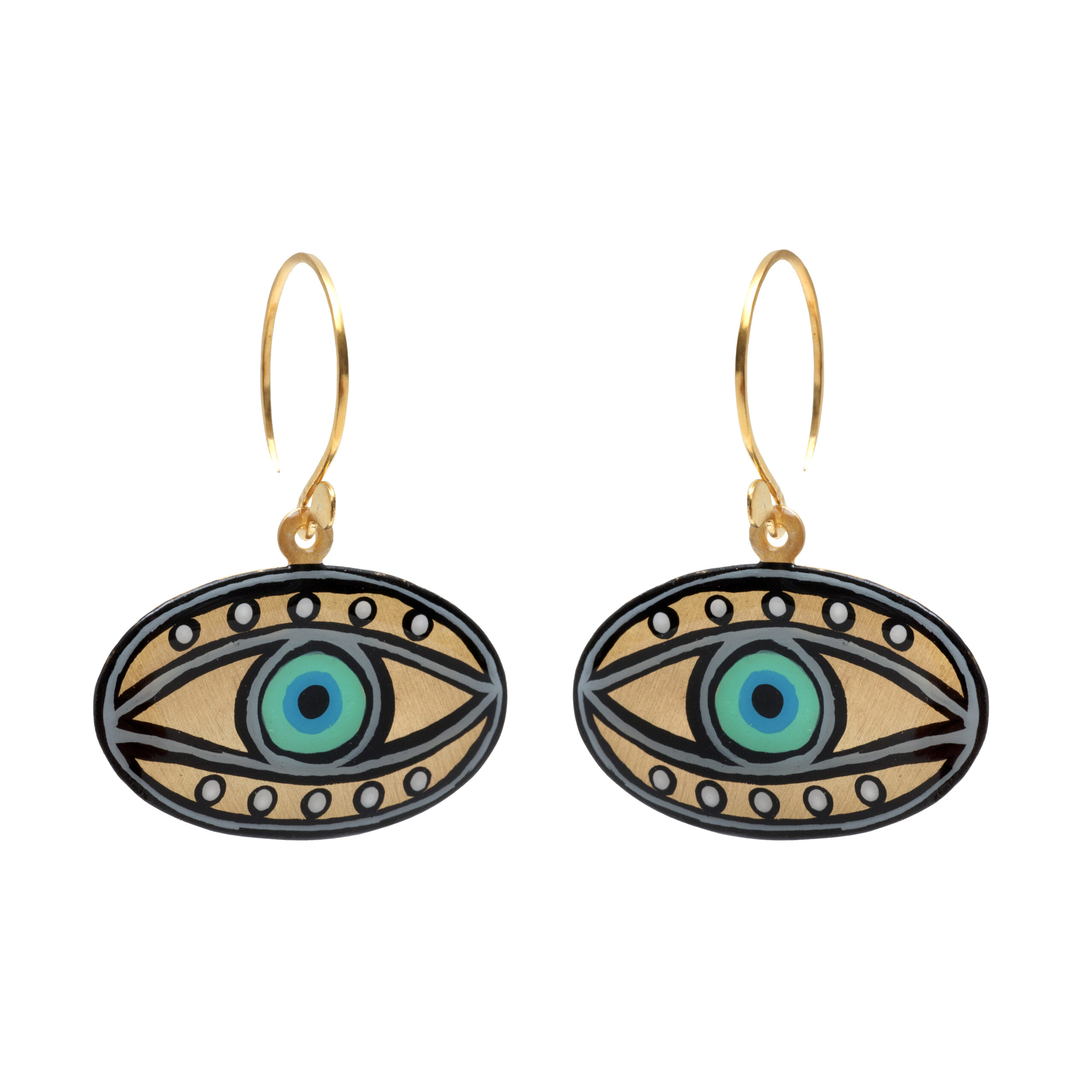 Eye earrings oval