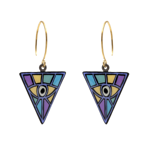 Triangle eye earrings