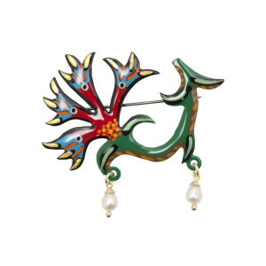 Brooch peacock