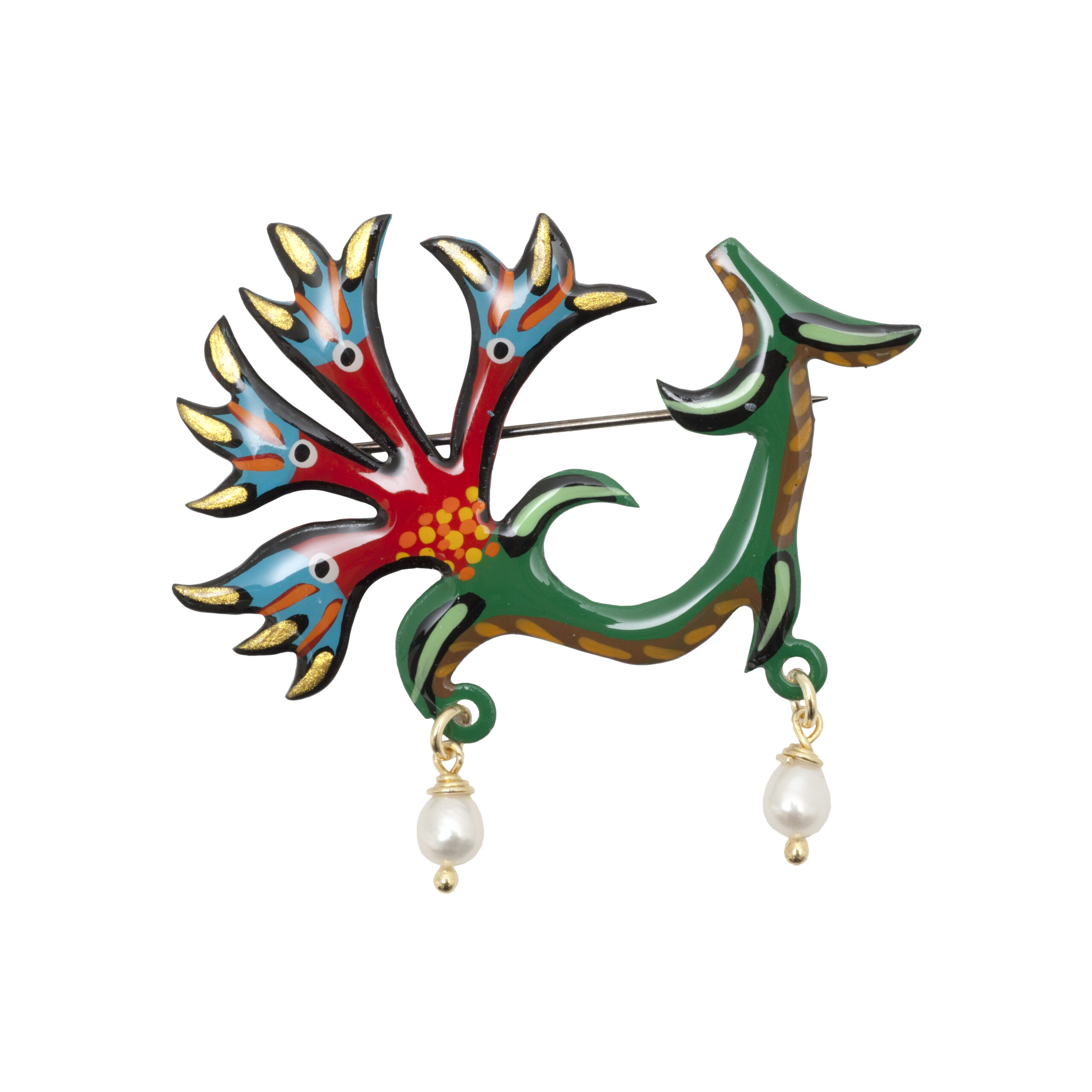 Brooch peacock