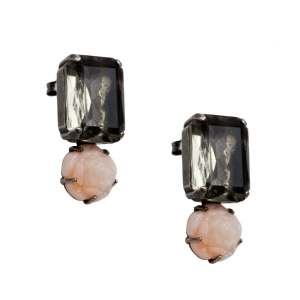 Smoky crystal swarovski earrings
