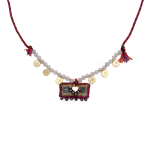 Knitted heart necklace thumbnail 1