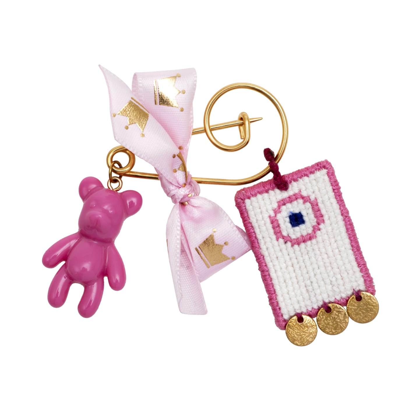 Pink knitted pin for newborns